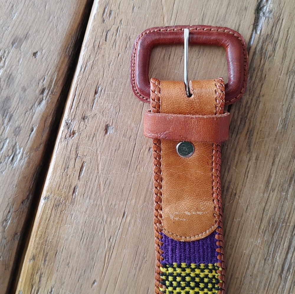 Vintage Leather Multicoloured Bohemian Belt
